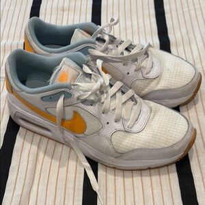 Nike White and Orange Sneakers